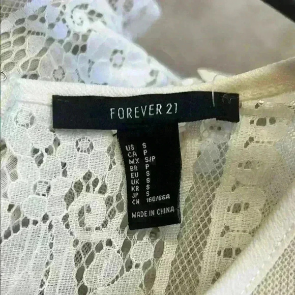 NWT Forever 21 White Lace Romper - Picture 7 of 7